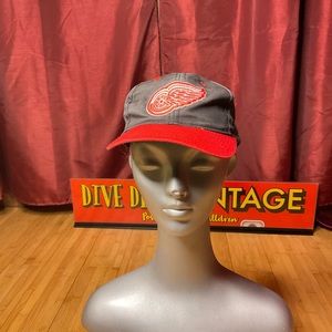 Vintage 90s Detroit redwings AJD snap back hat NHL